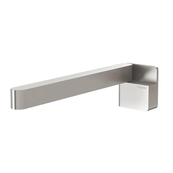 Phoenix Designer Swivel Bath Outlet 230mm Square - Brushed Nickel - The Blue Space
