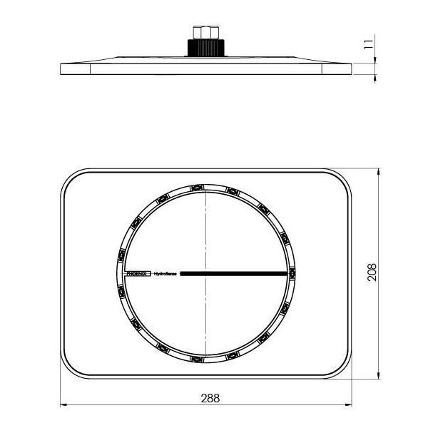 Technical Drawing - Phoenix NX ORLI with Hydrosense Shower Rose