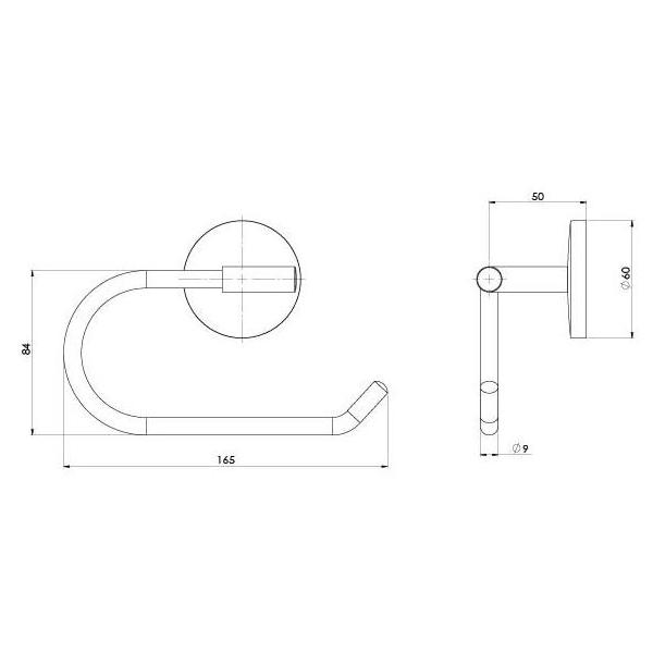Phoenix Festival Toilet Roll Holder Technical Drawing - The Blue Space