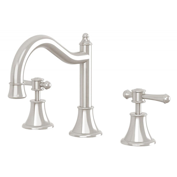 Phoenix Nostalgia Lever Basin Set Shepherds Crook Brushed Nickel Online at The Blue Space