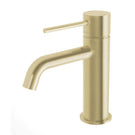 Phoenix Vivid Slimline Basin Mixer Curved Outlet - Brushed Gold Online at the Blue Space
