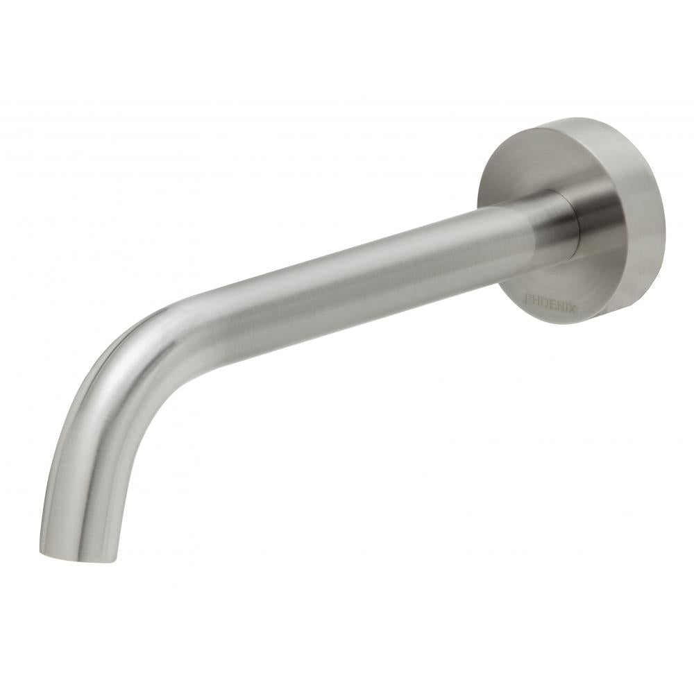 Phoenix Vivid Slimline Wall Basin/Bath Outlet 180mm-Brushed Nickel
