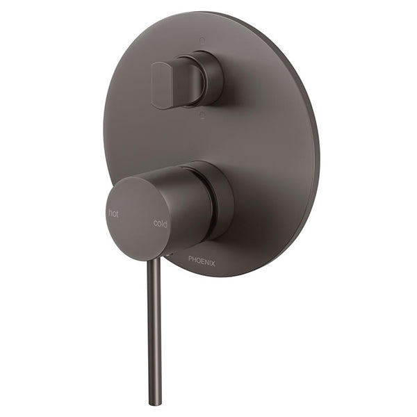 Phoenix Vivid Slimline Shower/Bath Diverter Mixer - Gun Metal Online at The Blue Space