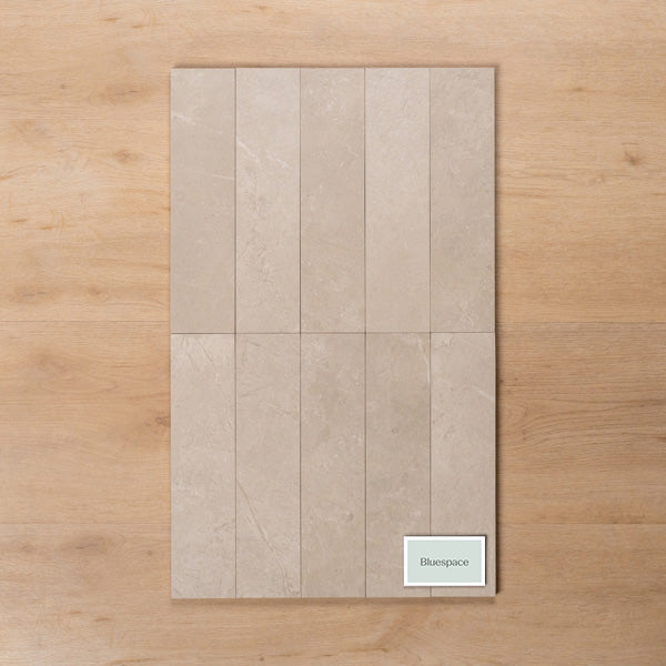 Casuarina Cream Honed Porcelain Tile 75x300mm Straight Pattern - The Blue Space