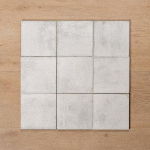 Valencia White Matt P4 Cushioned Edge Porcelain Tile 150x150mm Straight Pattern - The Blue Space