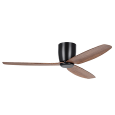 Eglo Seacliff 52" 132cm DC Ceiling Fan Black with Light Walnut