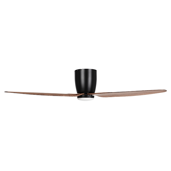 Eglo Seacliff 52" 132cm DC Ceiling Fan with 15W LED CCT Light Black with Light Walnut online at The Blue Space