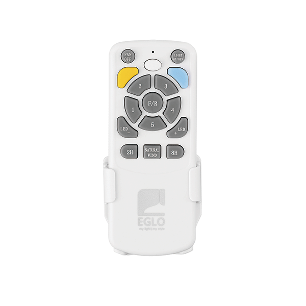 Eglo Seacliff 52" 132cm DC Ceiling Fan with 15W LED CCT Light Black with Light Walnut online at The Blue Space remote