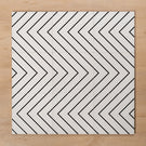 Henley Chevron White Matt Rectified Porcelain Tile 200x200mm Straight Pattern - The Blue Space