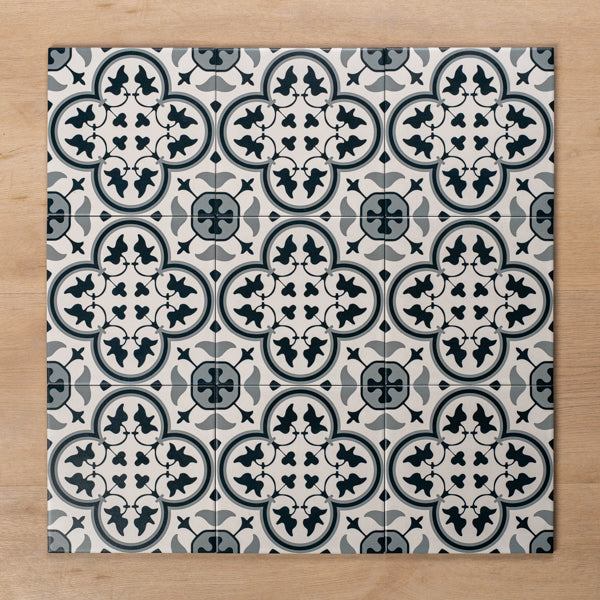 Airlie Mid Blue Matt Cushioned Edge Porcelain Tile 200x200mm Straight Pattern - The Blue Space