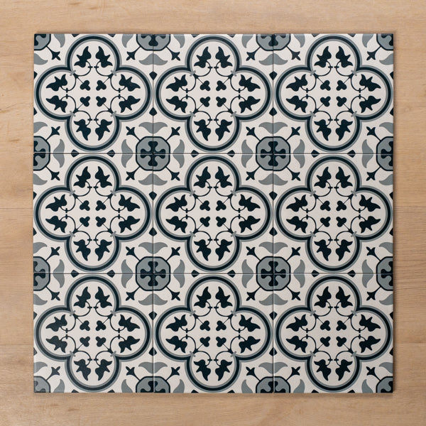 Airlie Mid Blue Matt Cushioned Edge Porcelain Tile 200x200mm Straight Pattern - The Blue Space