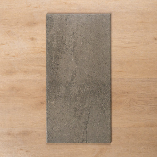 Burleigh Grey Matt Cushioned Edge Porcelain Tile 300x600mm - The Blue Space