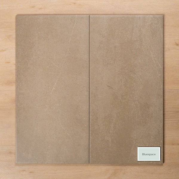 Burleigh Latte Matt Cushioned Edge Porcelain Tile 300x600mm Double - The Blue Space
