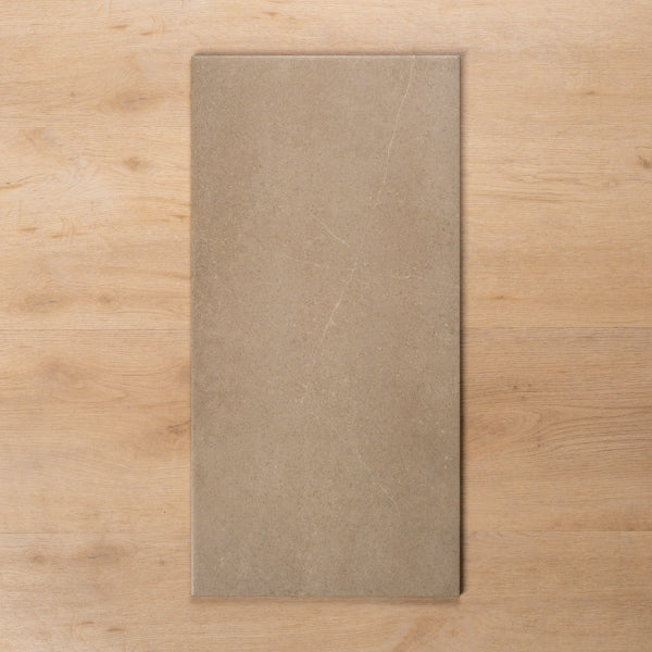 Burleigh Latte Matt Cushioned Edge Porcelain Tile 300x600mm - The Blue Space