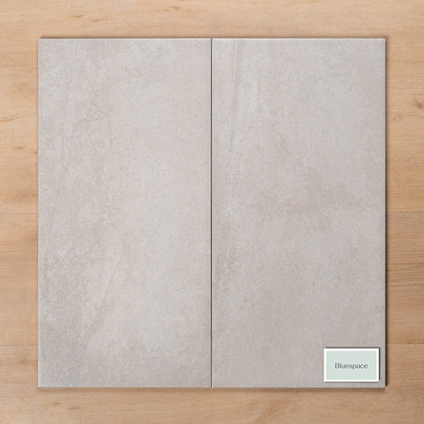 Burleigh Silver Matt Cushioned Edge Porcelain Tile 300x600mm Double - The Blue Space