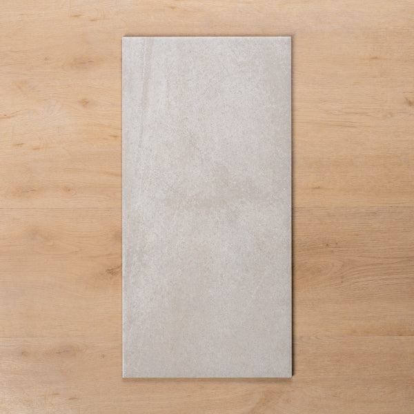 Burleigh Silver Matt Cushioned Edge Porcelain Tile 300x600mm - The Blue Space