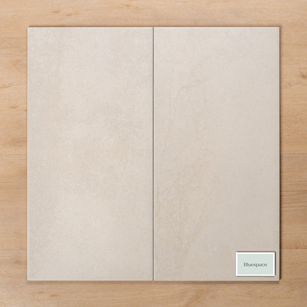 Burleigh White Matt Cushioned Edge Porcelain Tile 300x600mm Double - The Blue Space