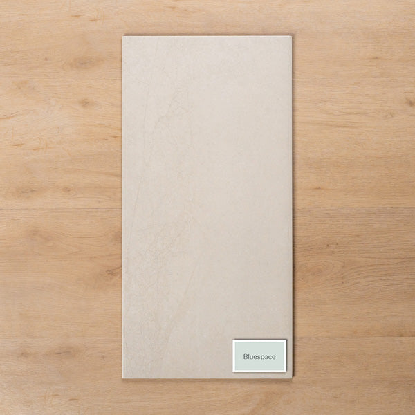 Burleigh White Matt Cushioned Edge Porcelain Tile 300x600mm - The Blue Space