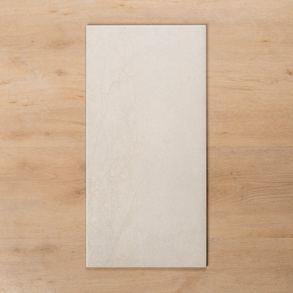 Burleigh White Matt Cushioned Edge Porcelain Tile 300x600mm - The Blue Space