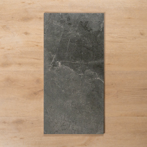 Casuarina Charcoal Honed Porcelain Tile 300x600mm - The Blue Space