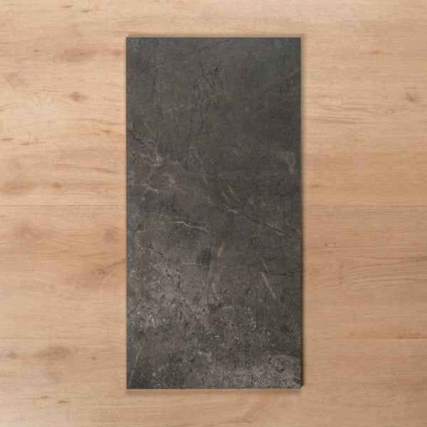Casuarina Charcoal Matt P4 Porcelain Tile 300x600mm - The Blue Space