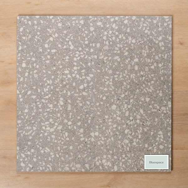Island Terrazzo Grey Matt P4 Porcelain Tile 300x600mm Double - The Blue Space