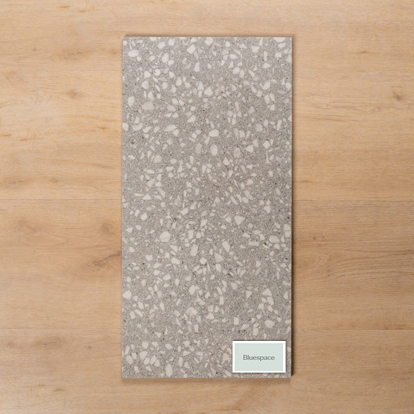 Island Terrazzo Grey Matt P4 Porcelain Tile 300x600mm - The Blue Space