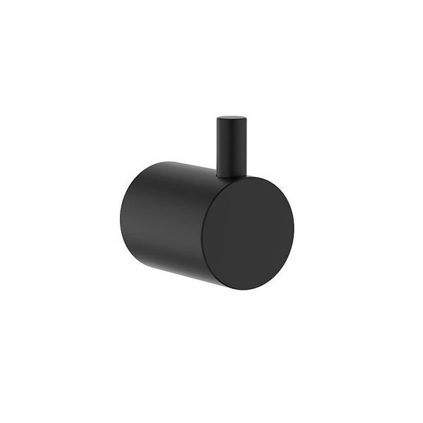 Clark Round Robe Hook/ Towel Hook - Matte Black - The Blue Space