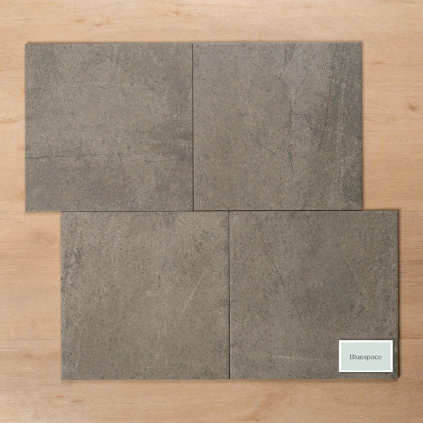 Burleigh Grey Matt Cushioned Edge Porcelain Tile 300x300mm Offset Pattern - The Blue Space