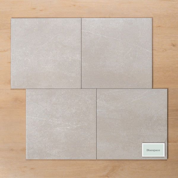 Burleigh Silver Matt Cushioned Edge Porcelain Tile 300x300mm Offset Pattern - The Blue Space