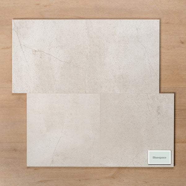 Discovery Silver Pearl Matt Rectified Ceramic Tile 300x300mm Offset Pattern - The Blue Space