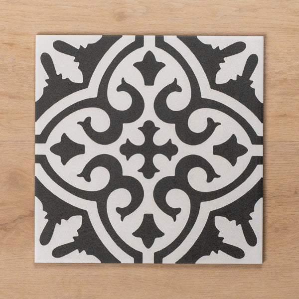 Tamarama Black Matt P3 Cushioned Edge Porcelain Tile 300x300mm