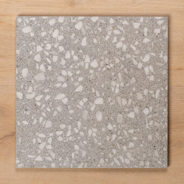 Island Terrazzo Grey Matt P4 Porcelain Tile 300x300mm - The Blue Space