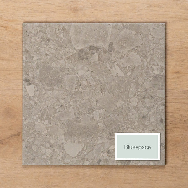 Southside Grey Terrazzo Matt P3 Porcelain Tile 300x300mm - The Blue Space