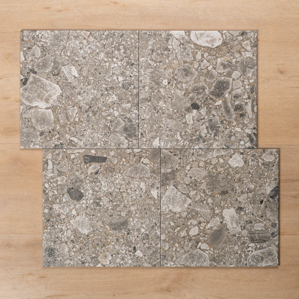 Southside Natural Terrazzo Matt P3 Porcelain Tile 300x300mm Offset Pattern - The Blue Space