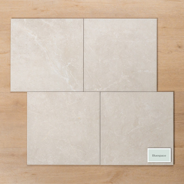 Avalon White Matt P2 Porcelain Tile 300x300mm Offset Pattern - The Blue Space