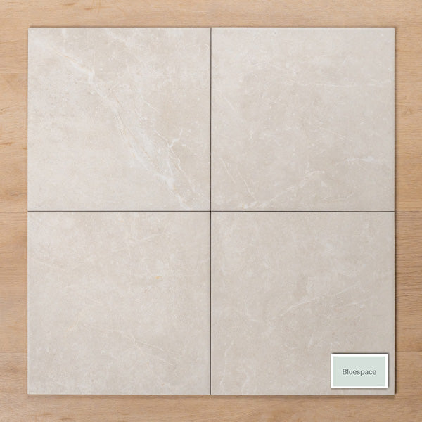 Avalon White Matt P2 Porcelain Tile 300x300mm Straight Pattern - The Blue Space