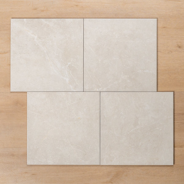 Avalon White Matt P2 Porcelain Tile 300x300mm Offset Pattern - The Blue Space
