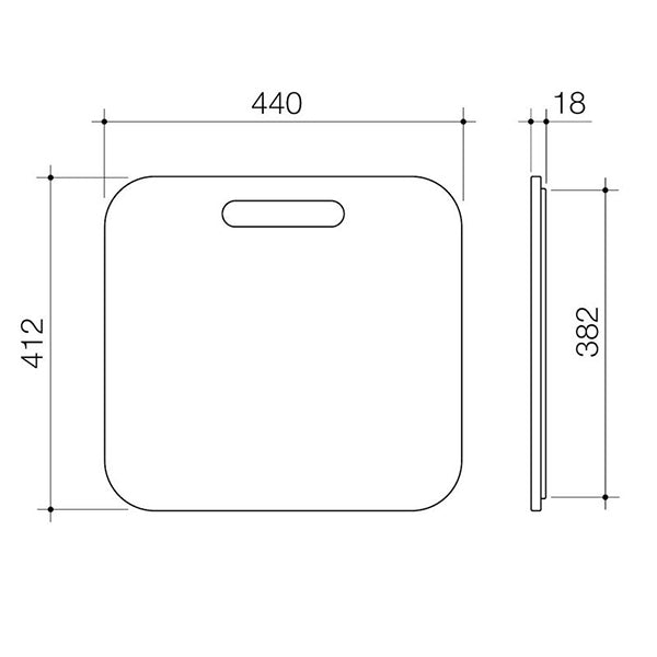 Caroma Contemporary Chopping Board by Caroma - The Blue Space