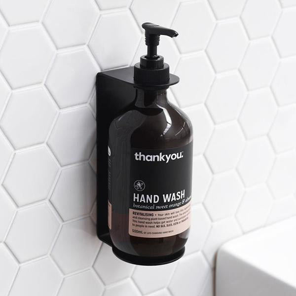 Clark Round Soap Bottle Holder - Matte Black Online at The Blue Space
