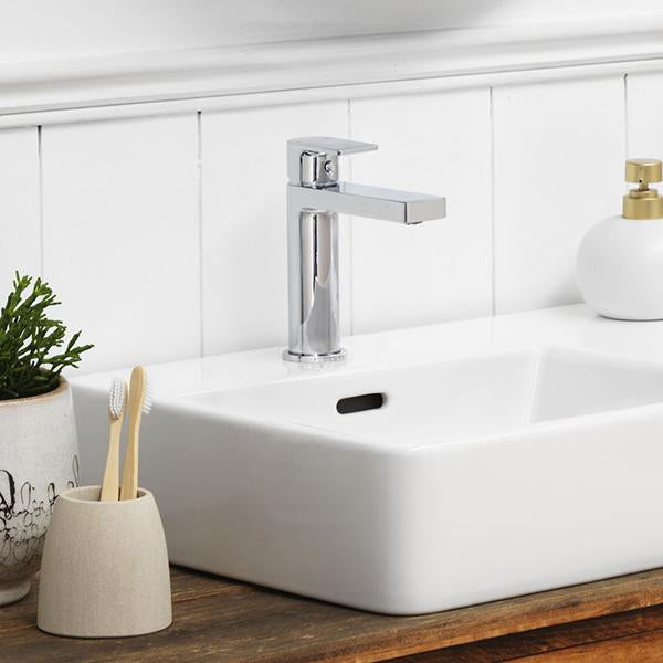 Clark Round Square Lead Free Basin Mixer - Chrome