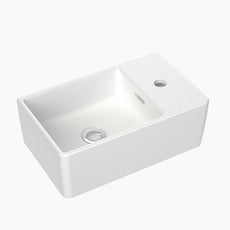 Clark Square Hand Wall Basin One Taphole - The Blue Space