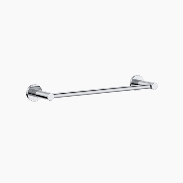 Clark Round Single Towel Rail 300mm - Chrome - The Blue Space