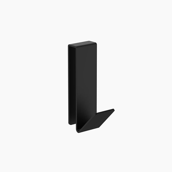 Clark Square Shower Screen Hook - Matte Black - The Blue Space