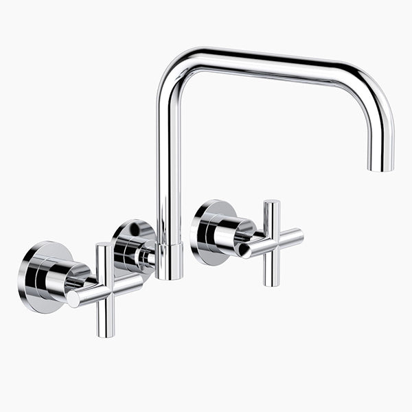 Clark Cross Wall Sink Set - Chrome - The Blue Space