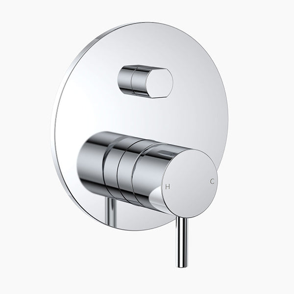 Clark Round Pin Wall Mixer with Diverter - Chrome