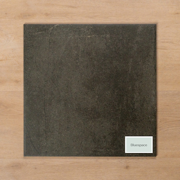 Burleigh Charcoal Matt Cushioned Edge Porcelain Tile 450x450mm - The Blue Space