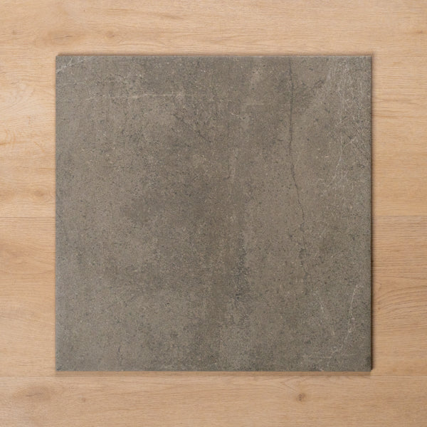 Burleigh Grey Matt Cushioned Edge Porcelain Tile 450x450mm - The Blue Space