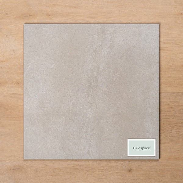 Burleigh Silver Matt Cushioned Edge Porcelain Tile 450x450mm - The Blue Space