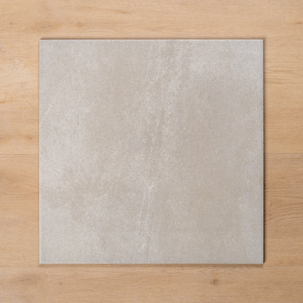 Burleigh Silver External Cushioned Edge Porcelain Tile 450x450mm - The Blue Space